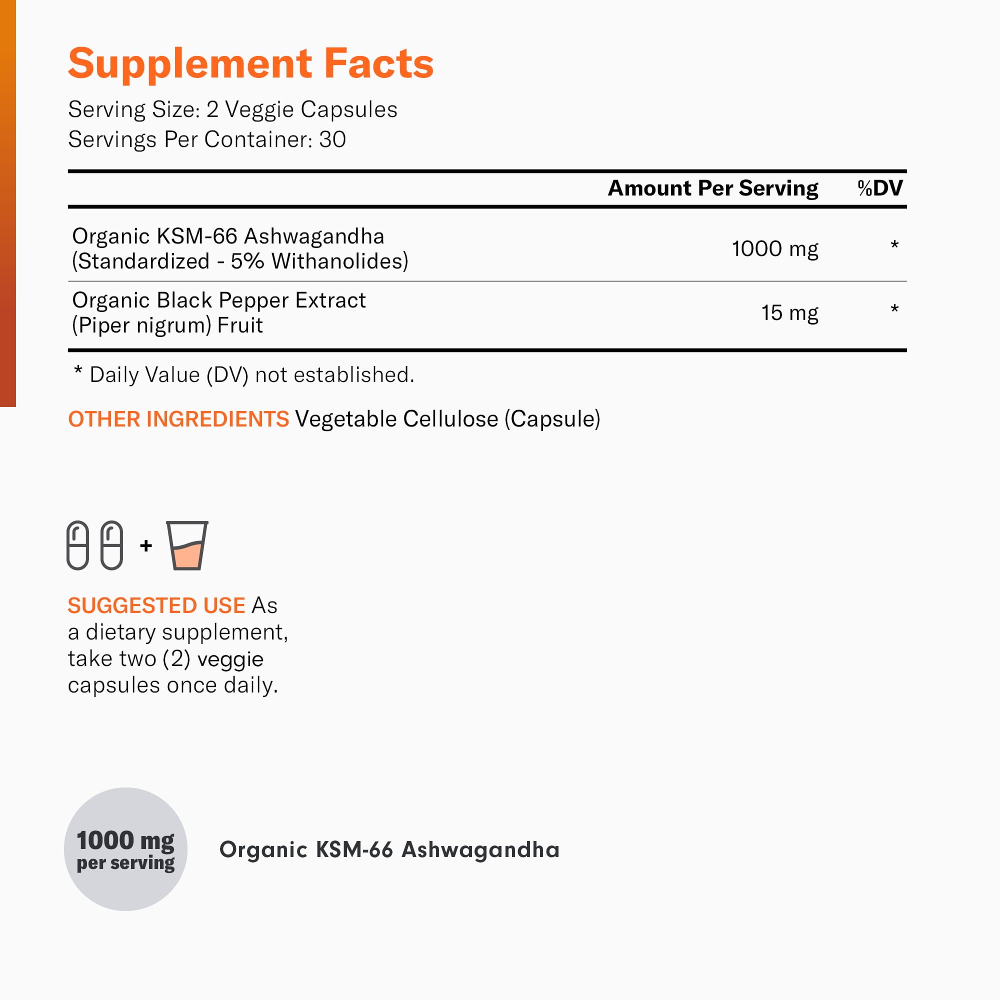 ASHWAGANDHA 1,000 MG + EXTRACTO ORIGINAL DE PIMIENTA NEGRA 15 MG 60 CAPSULAS SIN GMO PHYSCIAN'S CHOISE ORIGINAL BLACK PEPPER EXTRACT