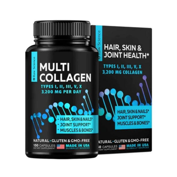 MULTI COLAGENO 3200 MG 150 CAPSULAS SIN GMO RAW SCIENCE
